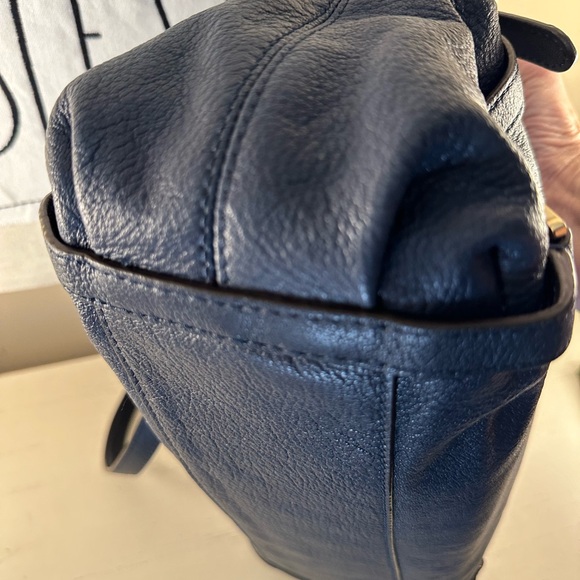 Michael Kors Navy Leather Bag - Picture 9 of 14